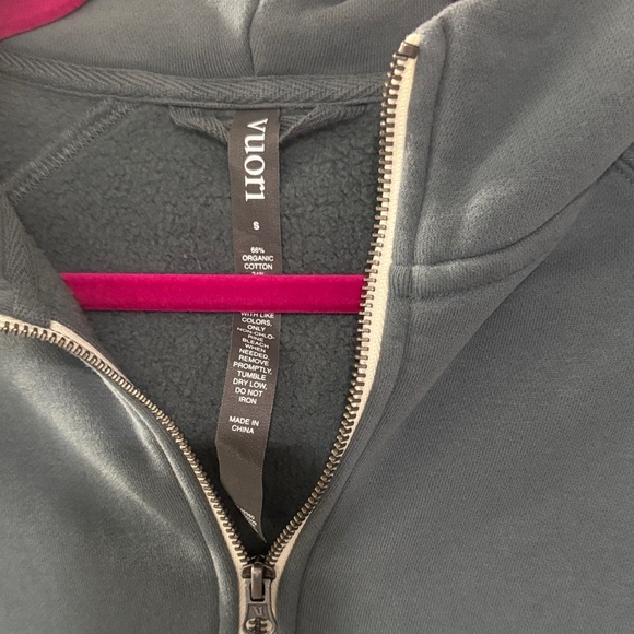 Vuori Restore Slate Blue Half-Zip Hoodie size Small - Picture 2 of 6